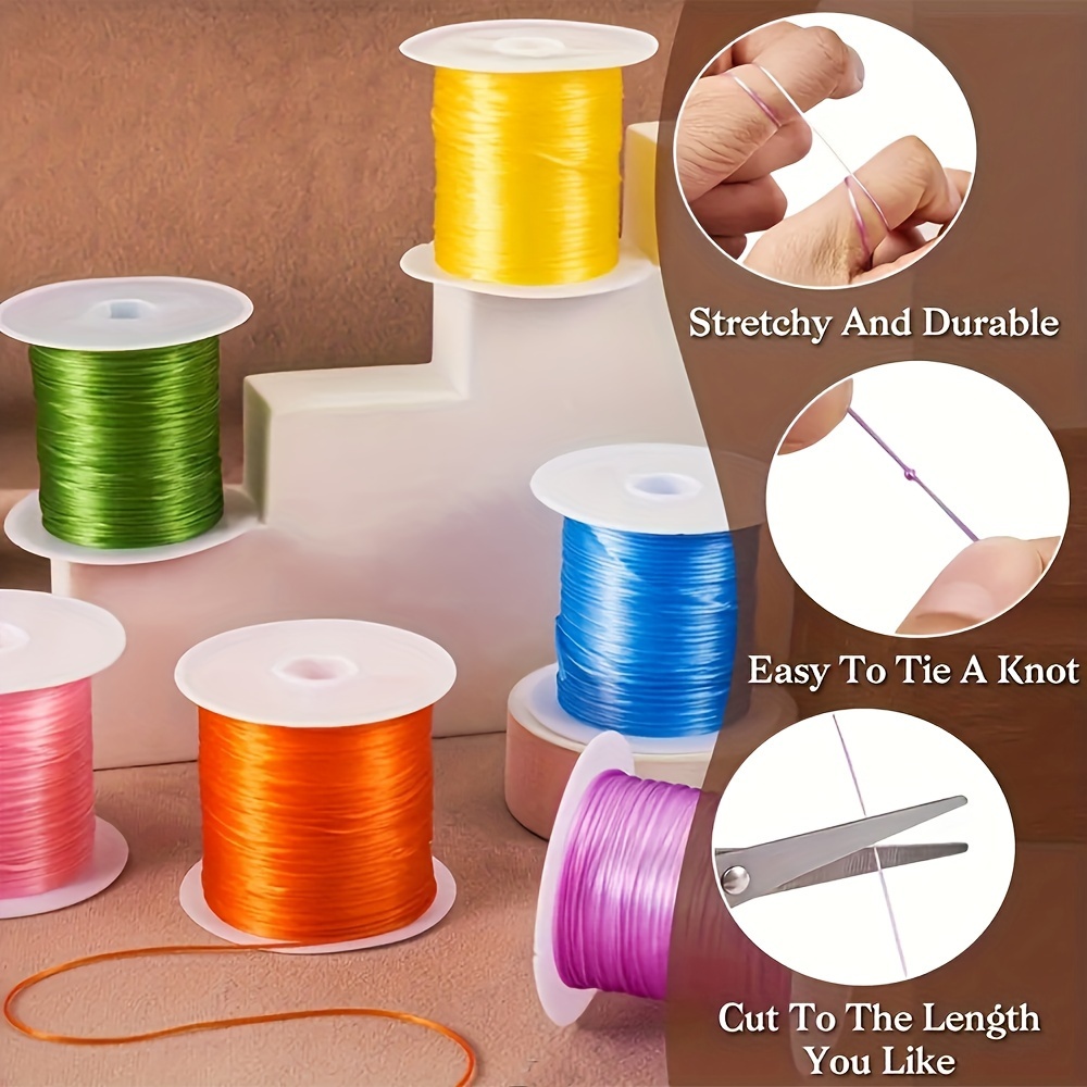 

1 Pack Of 12 Rolls Of , 0.7mm, Each Roll Is 10 Meters, Random Colors, , For Diy Bracelet And Bracelet Beads, Rubber Band Rope, String, String