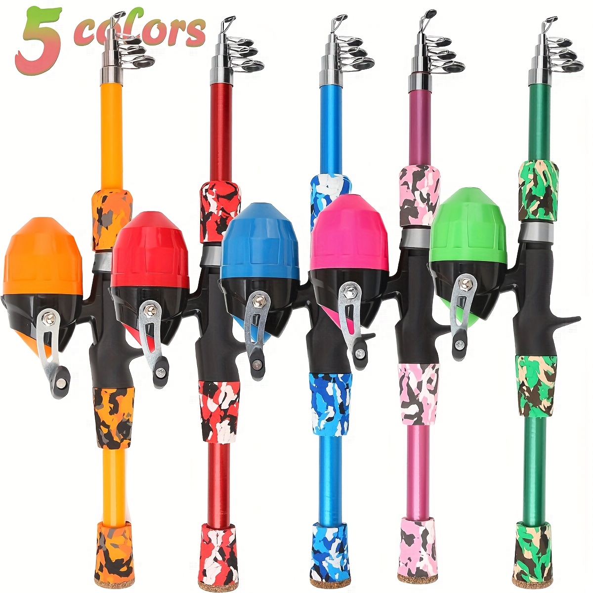 best retractable fishing pole Fishing Pole Kit, Carbon Fiber Telescopic Fishing Rod and Reel Combo with  Spi