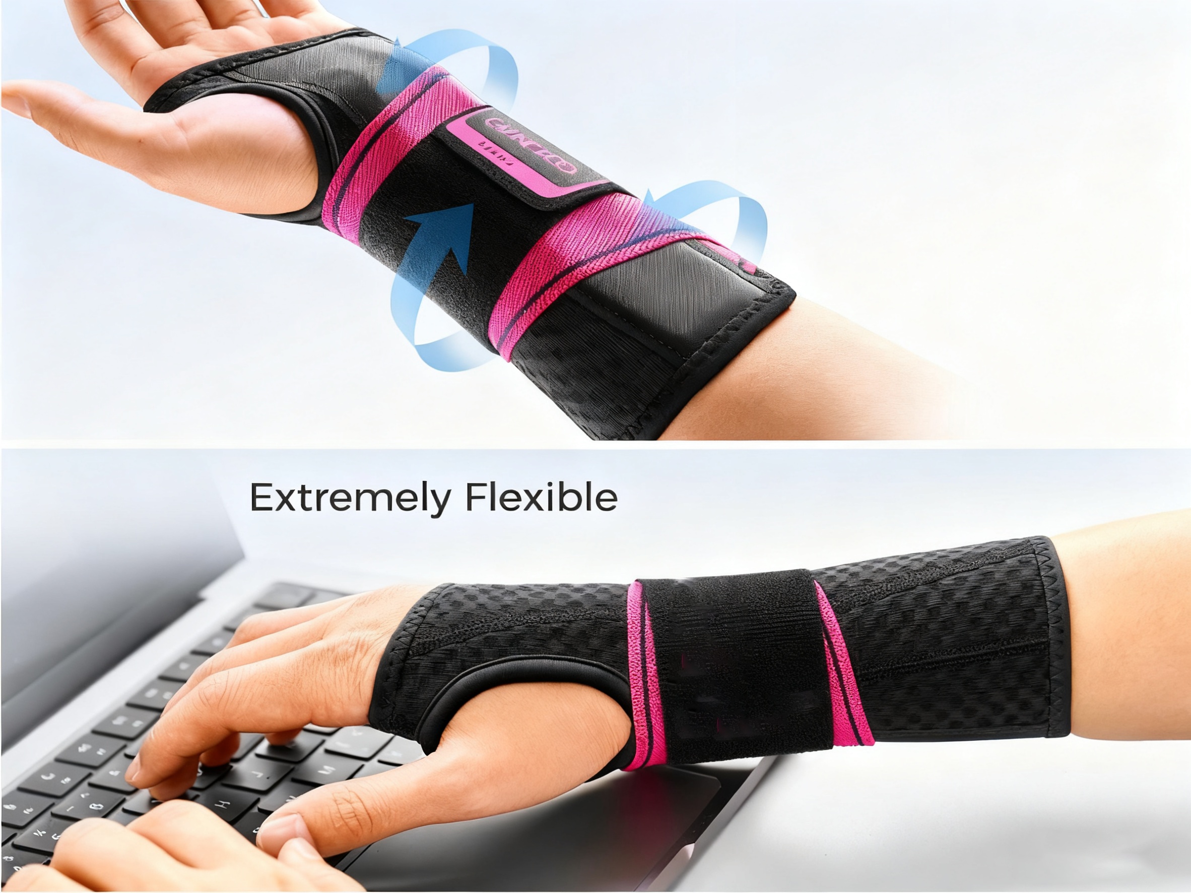 wrist brace lightest breathable ultra lightweight design for night computer use   wrist neutral unisex daily wear hand stabilizer polyester fiber hook and loop closure Product details 1
