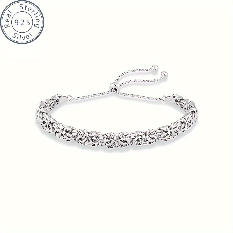 

High Quality 925 Sterling Silver Solid Sterling Bracelet Stylish And Design - For Men, Wives, , , Daughters For Birthdays, Anniversaries, Valentine's Day, Any Holiday - With Elegant Gift Box