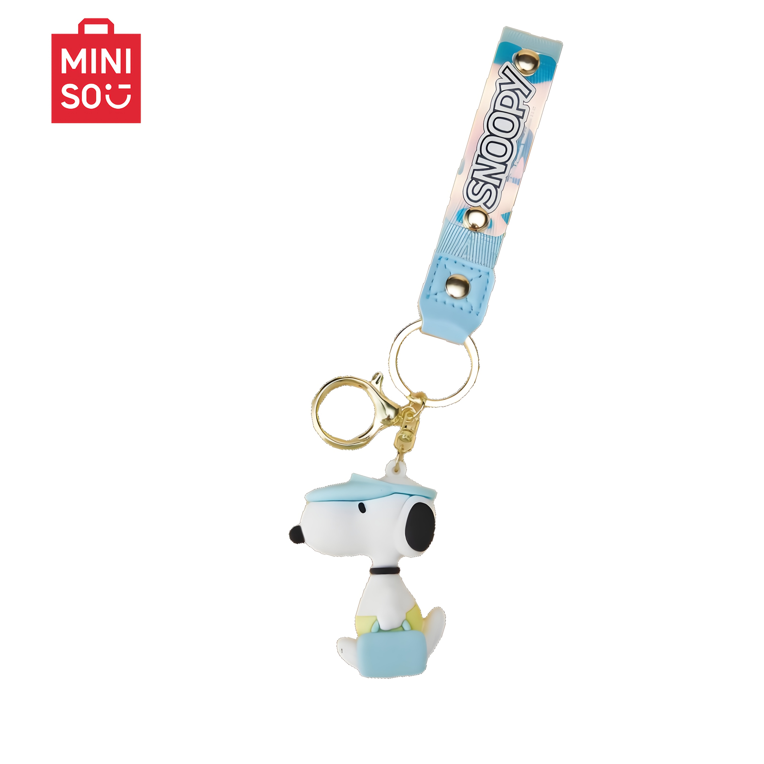 

1pc Miniso Cute Keychain, Plastic Material, Fashionable Accessory For Keys And Bags, Cute Keychains