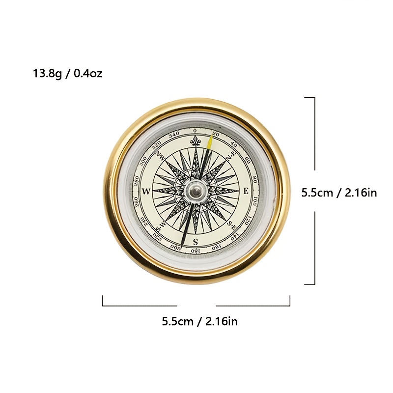 TEMU dorée d'extérieur, mini portable pour randonnée, alpinisme, camping, , de navigation durable -chute