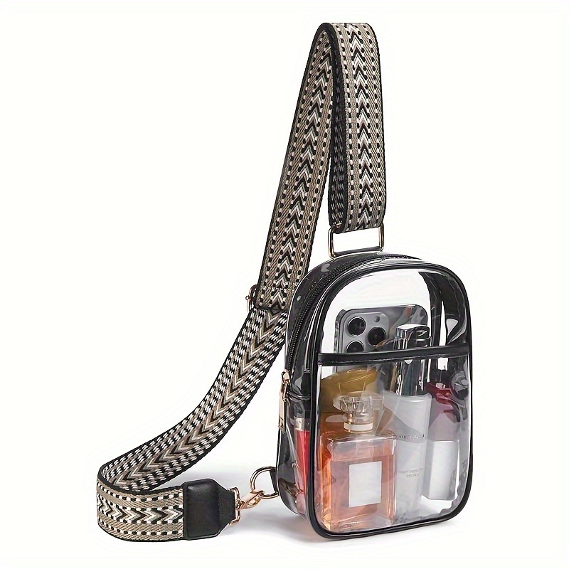 

Clear Bag Ethnic Guitar , Crossbody Bag, Inspection Allowed, For