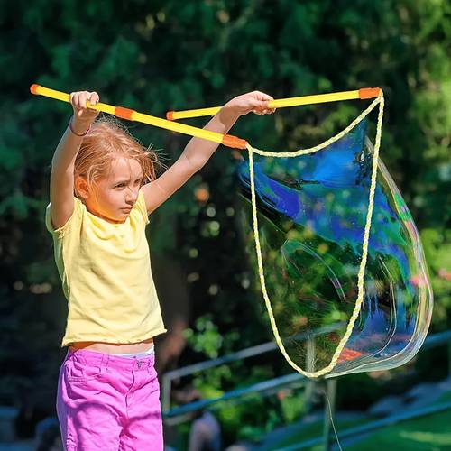 enormous bubble wand set big bubble maker toy for outdoor play large soap bubble fun random colors