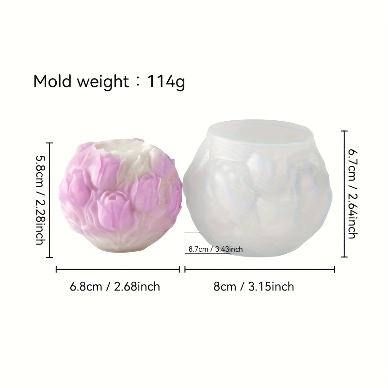Image of Ball Fragrance-scented Candle Mold For Handmade Scent Diffuser, Gypsum Stone Grinding Tool For Flower Resin Handicraft Mold, High Temperature Resistant, Easy To Make, Easy To Clean, Easy To Demold