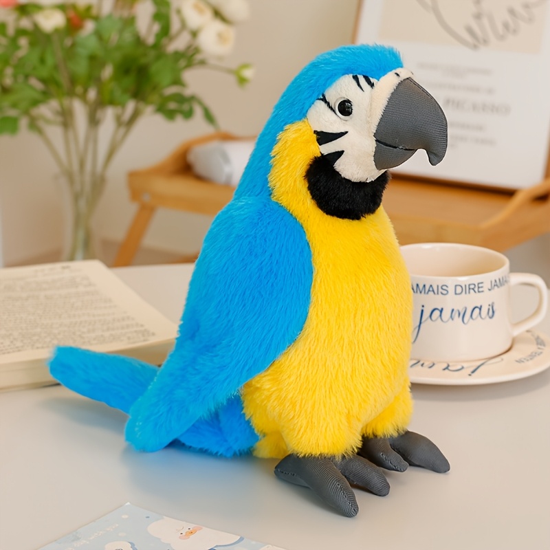 Adorable Parrot Plush Toy, Fluffy Bird Stuffed Animal