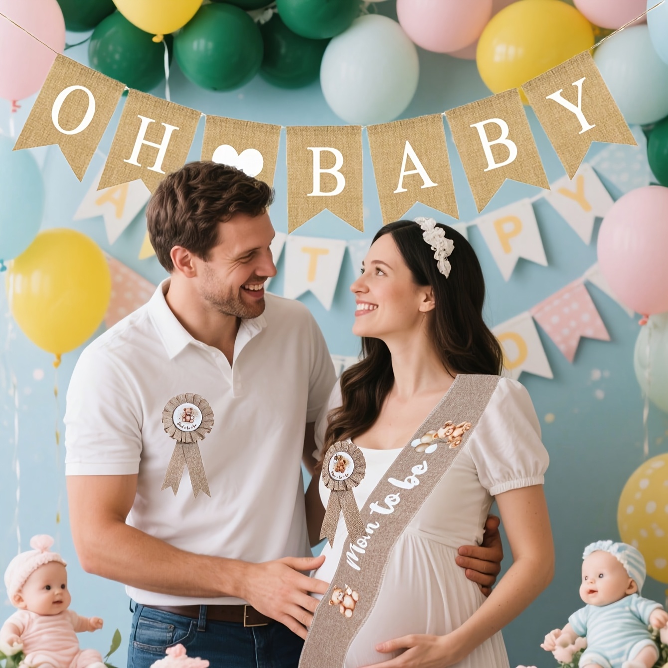 4pcs 8pcs bear neutral needle used baby shower decoration Temu