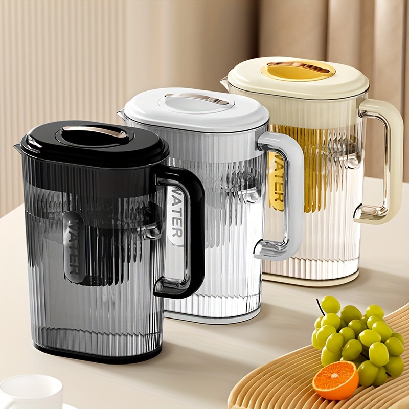 

2l Glass Water Pitcher - Perfect For Home Use: Fridge, Tea, Juice, And More - Made Of High-quality Plastic