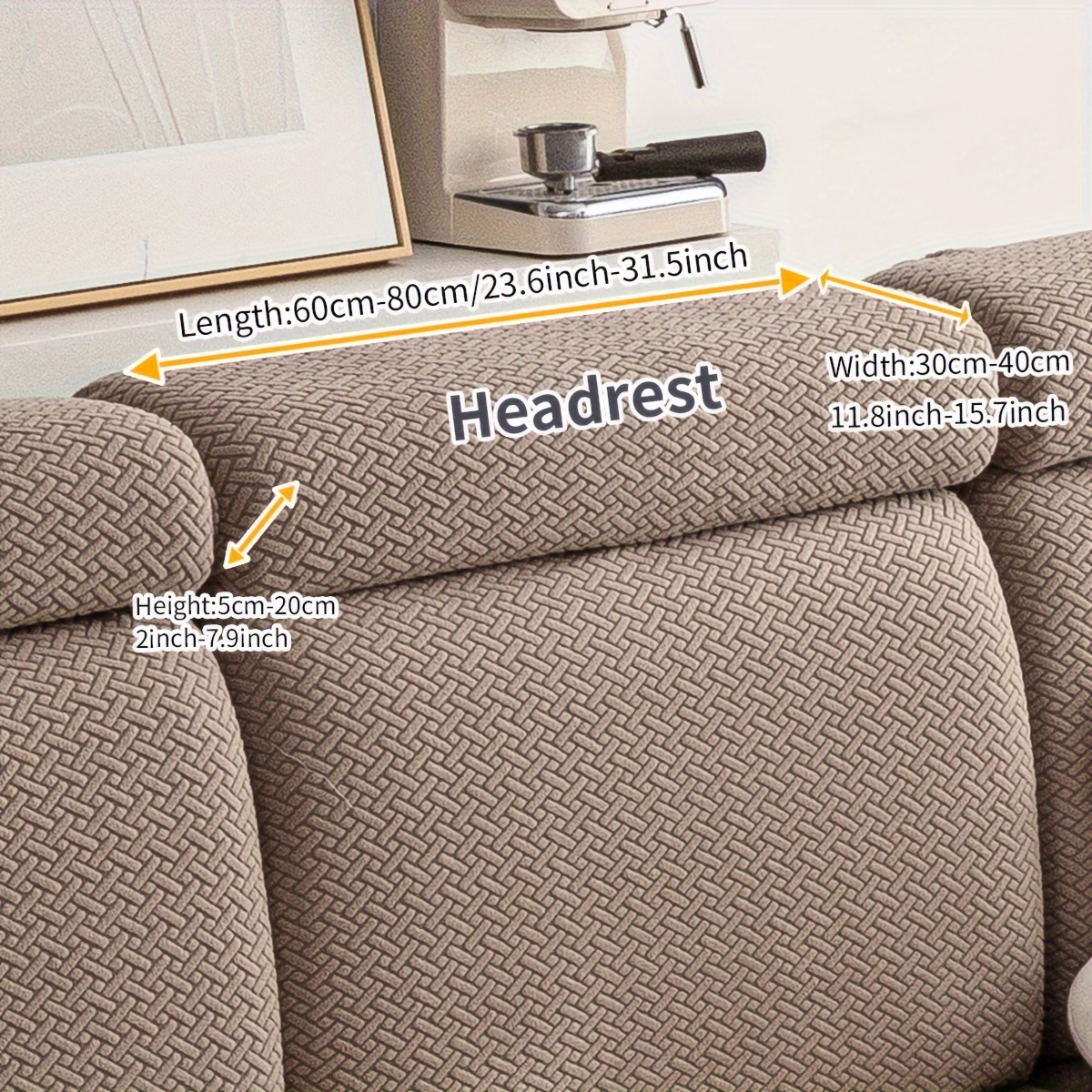 TEMU 1 Copridivano Sherpa, Motivo a quadri, Stile boh矇mien, Tessuto elastico facile da installare, Tessuto elasticizzato e confortevole, Protezione