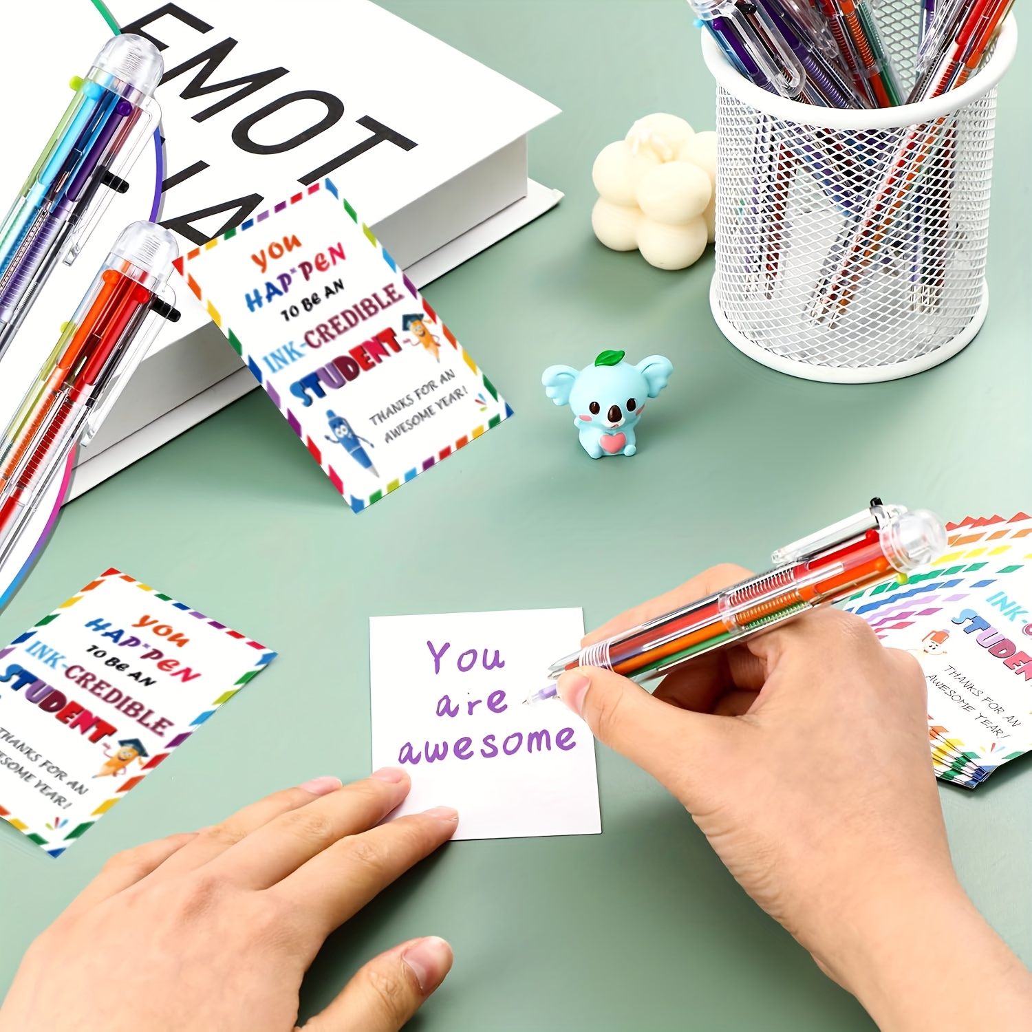 end year gifts multicolor ballpoint pen cards teacher Temu Qatar
