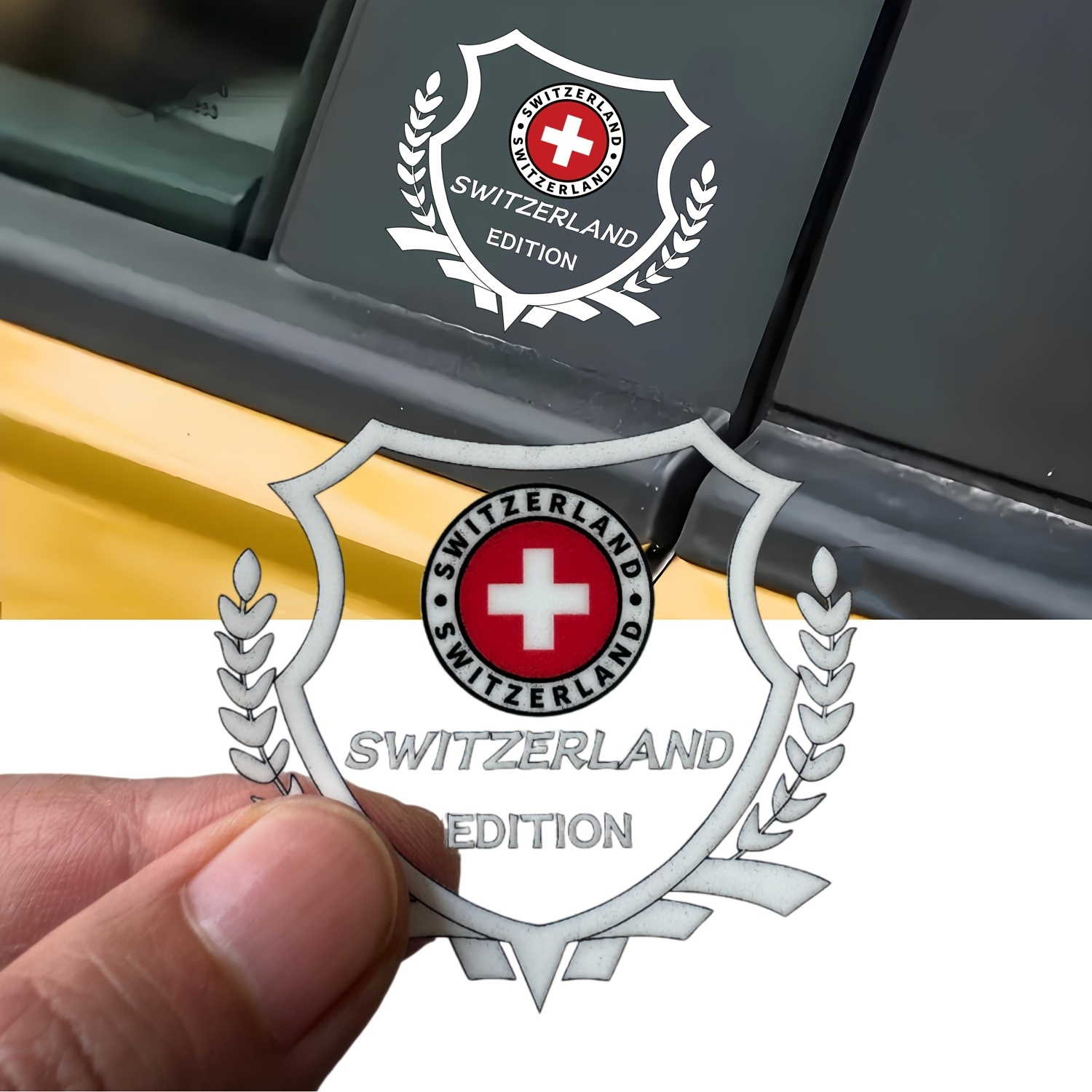 1pc Switzerland Edition Style Stickers Emblem Decals - Suitable For Cars, Trucks, Motorcycles, Laptops, Suitcases, Bumpers