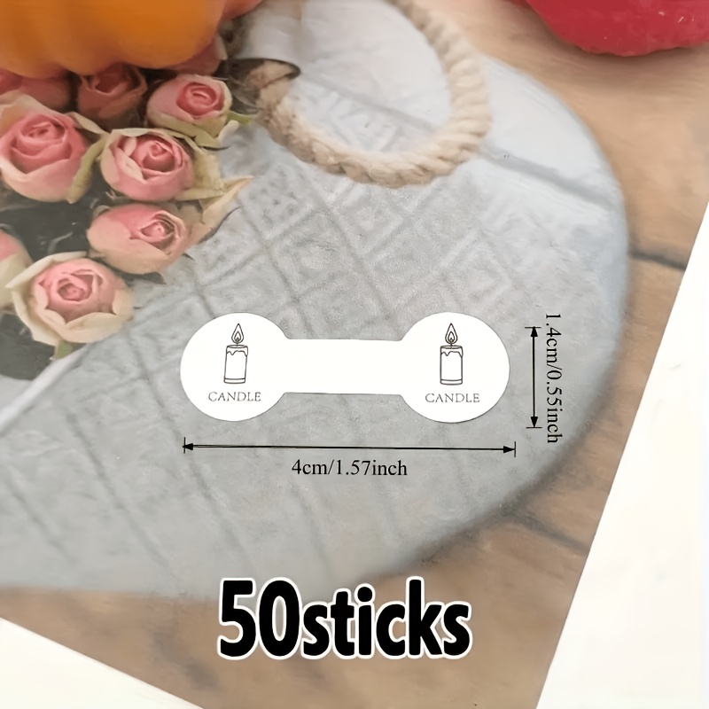 TEMU 50 etiquetas para velas - Diseños autoadhesivos de aromaterapia para manualidades y , decoraciones para el hogar y fiestas, diseños de etiquetas