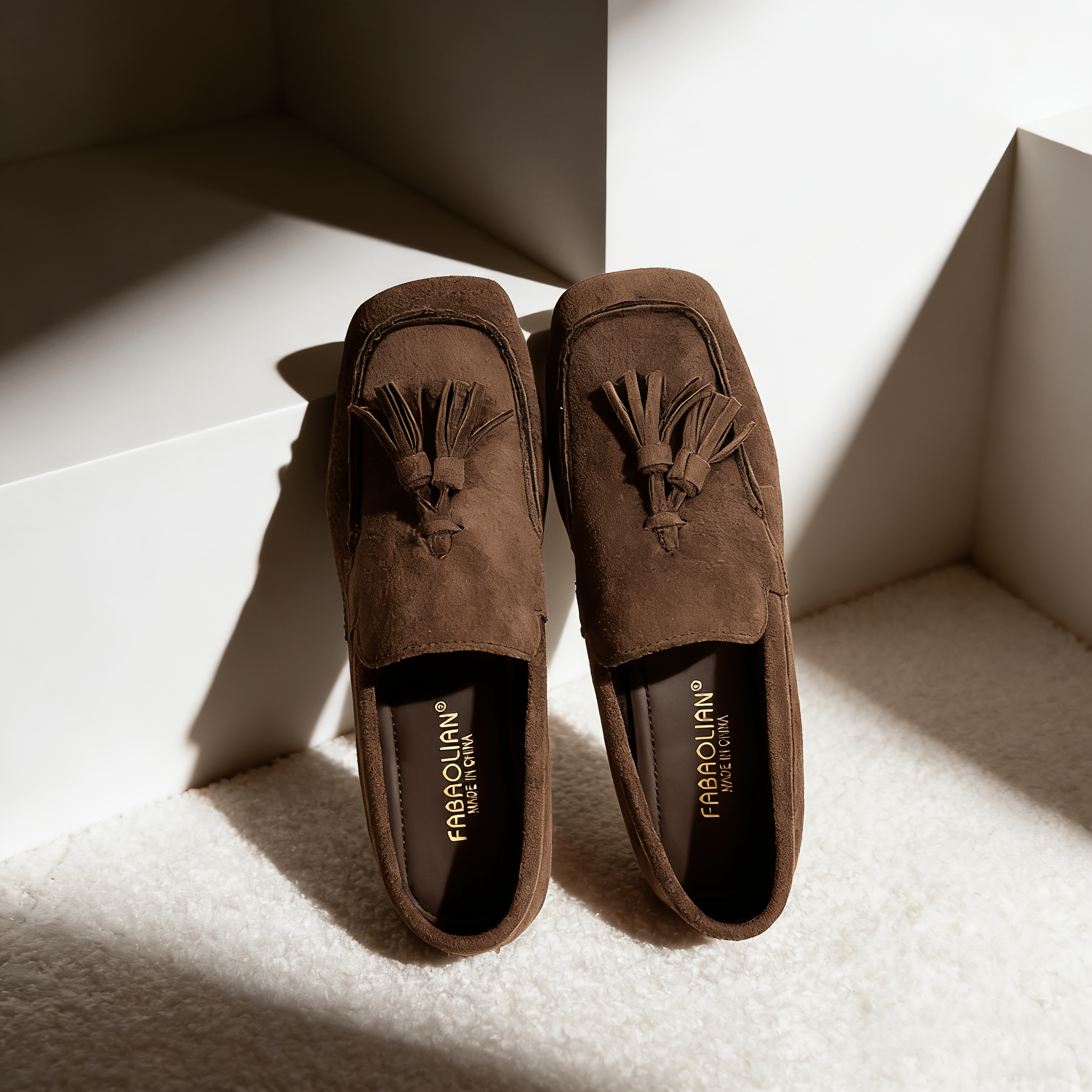 TEMU Chaussures plates à bout rond rétro style , mules pliables à semelle souple, moccasins confortables et polyvalents pour femmes, chaussures