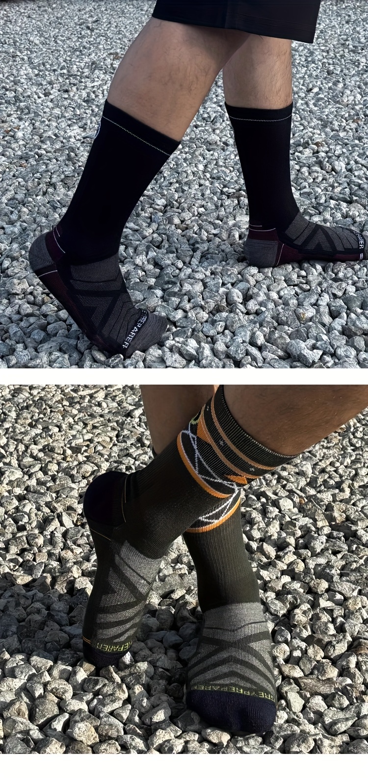 single pack outdoor mens wool wool quick breathable anti blister professional hiking mountaineering sports socks Product details 8