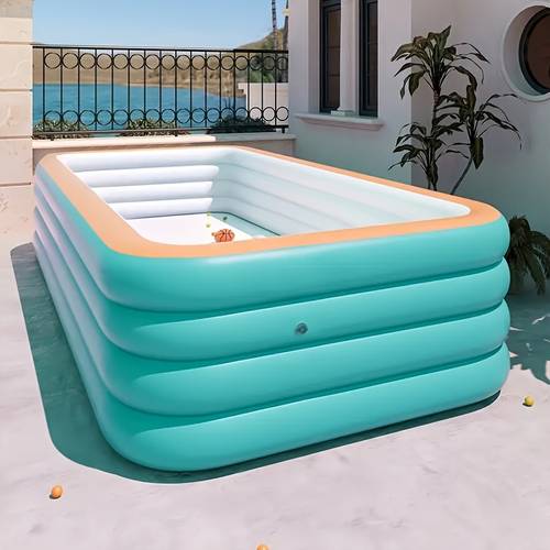 extra large 4 ring inflatable swimming pool for durable pvc no power needed outdoor summer parties water play