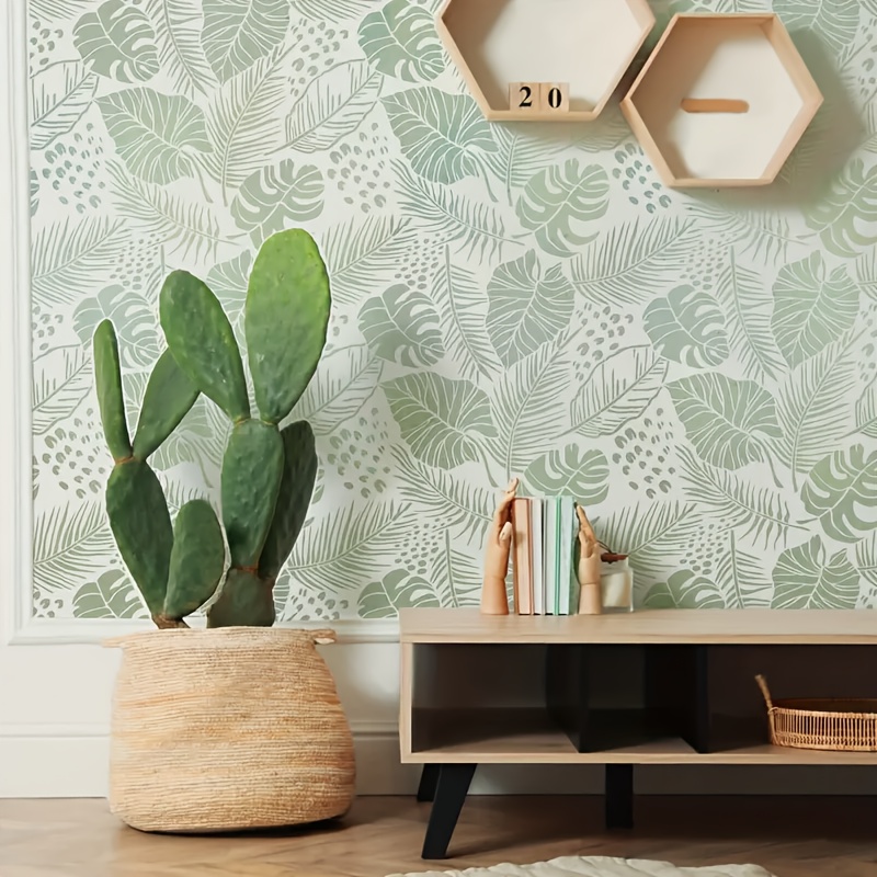 18 stencil a forma di foglie tropicali per pittura