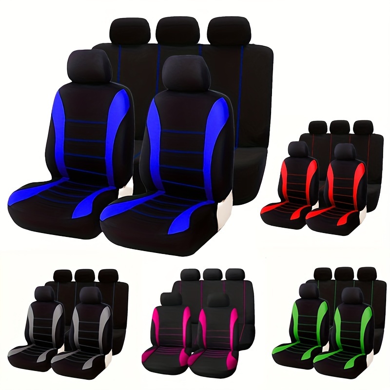 

9pcs Universal Seat Covers Set - Easy Clean, Seat Protectors For , Hand Washable, No Filler, Polyester Fabric - Vehicle Seat Protection Covers Compatible With Multiple Models