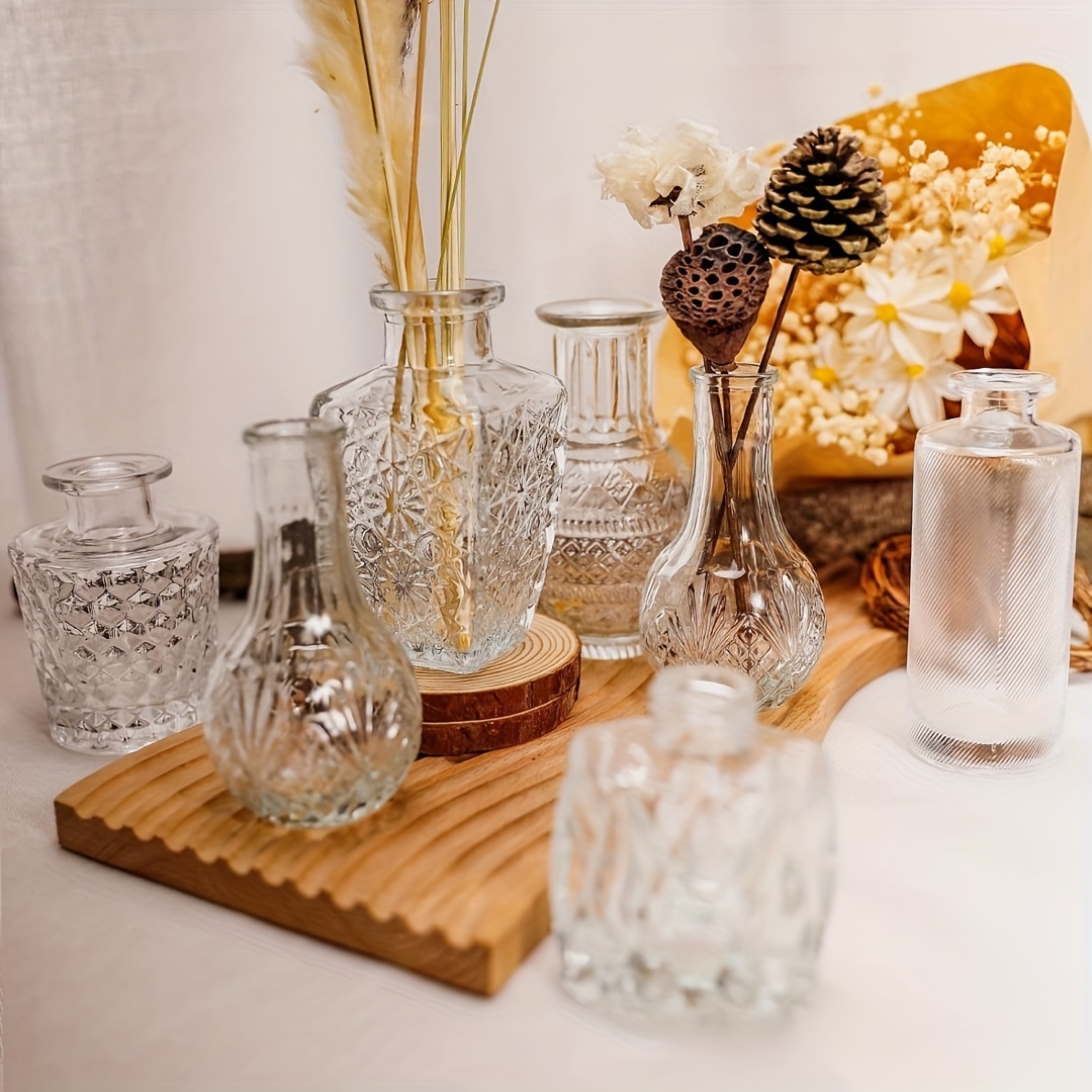 16 teiliges set bud vasen blumenarrangements klare mini