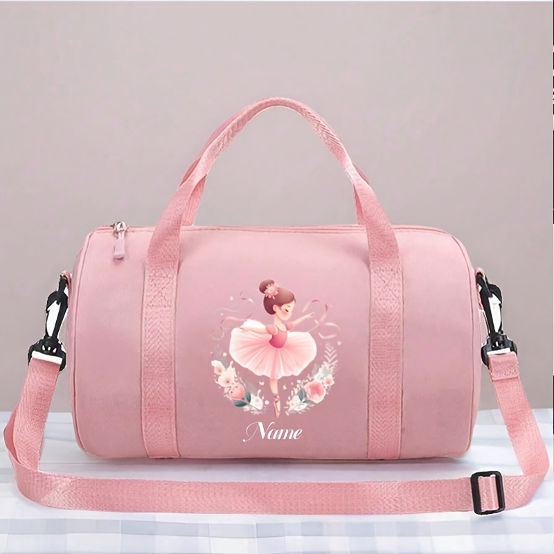 TEMU Borsa a Personalizzata con /Testo per Donne - Borsa a Tema Balletto con , Valigetta in Nylon per Lezioni di , Spettacoli e Uso , Tracolla