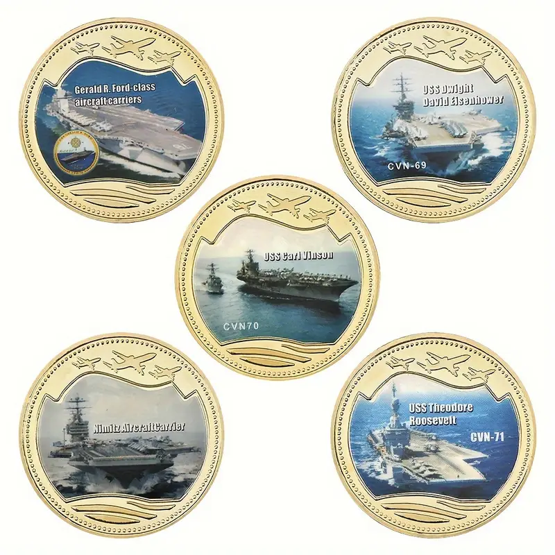 серия памятных авианосец из металла, коллекционная а из сплава, морская тематика, с бархатной сумочкой, для коллекционеров и в подарок, подходят для возрастов 14+ подробные сведения 2