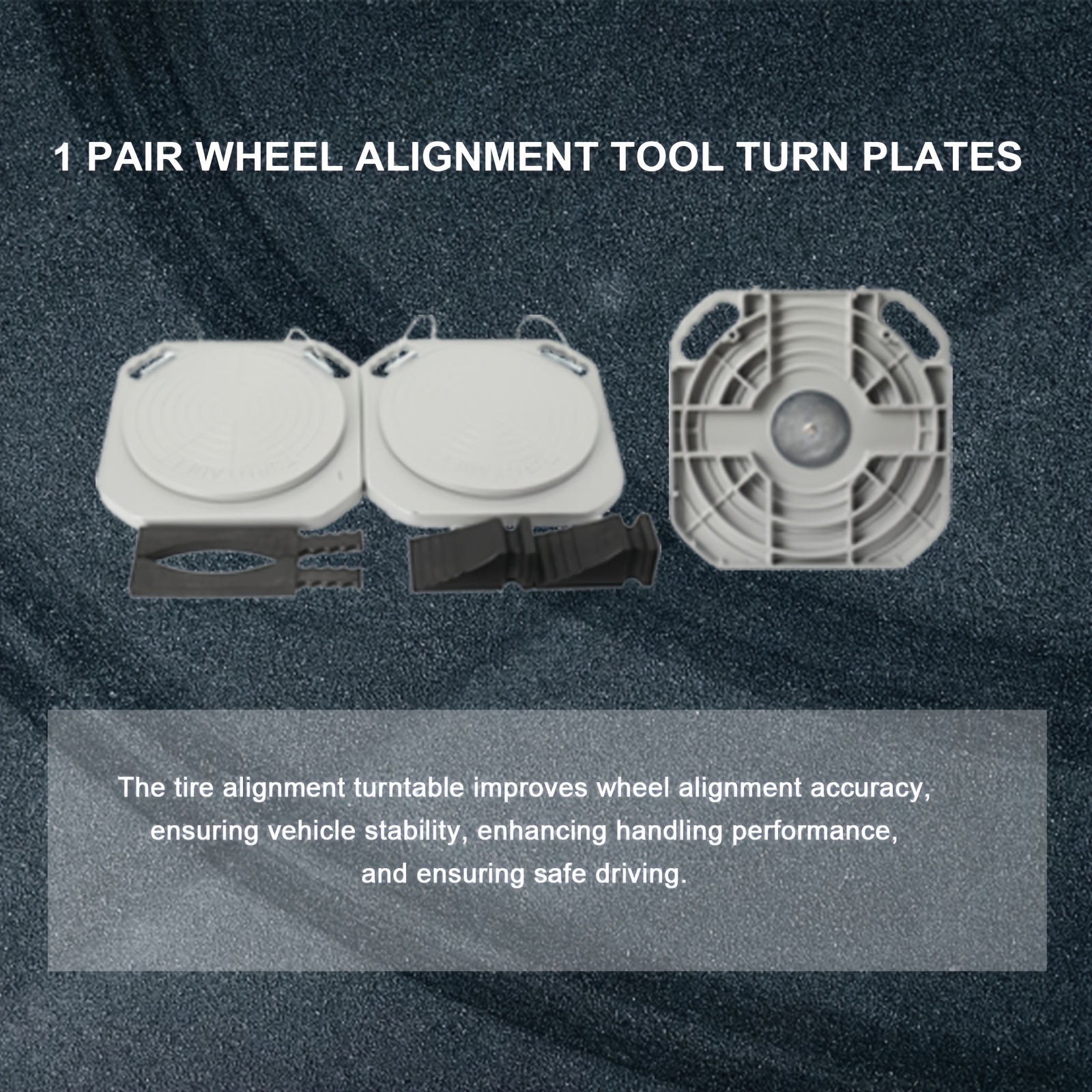 360° Car Wheel Alignment Tool Turn Plates, 1 Pair