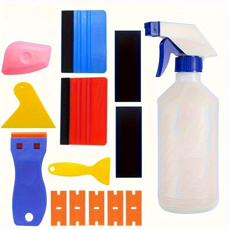 14pcs Car Window Tint Application Tools Kit Vinyl Squeegee Film Scrapers Vehicle Glass Protective Film Installing Wrap Tool