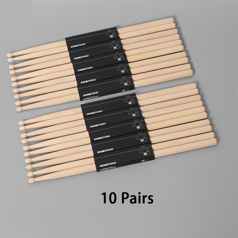 TEMU 5a Drum Sticks 10 Pairs/4 Pairs Top Quality Jazz Drum Sticks Diy Drum Sticks The For Practice And Professionals