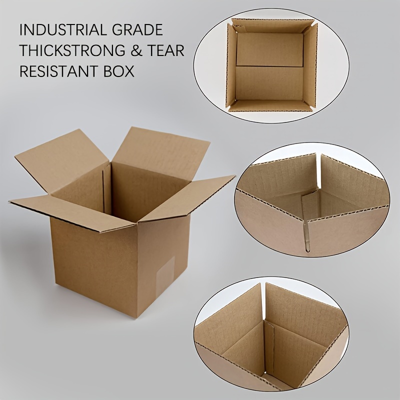 

25/50pcs Small Brown Corrugated Cardboard Boxes, 5"x5"x5" - & Tear-resistant For Packaging, Storage, Mailing - Ideal For Use, Storage Box