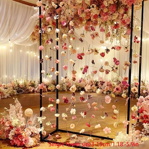 35 61 121pcs set floating flower decor holiday decoration home decor hotel decoration outdoor garden decoration what is what 24 50 100 artificial flowers artificial butterflies hooks and a roll of string