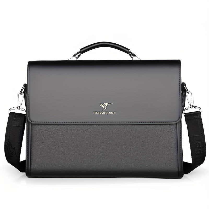 Men's Business Briefcase, Horizontal, Suitable For Meetings And Commuting