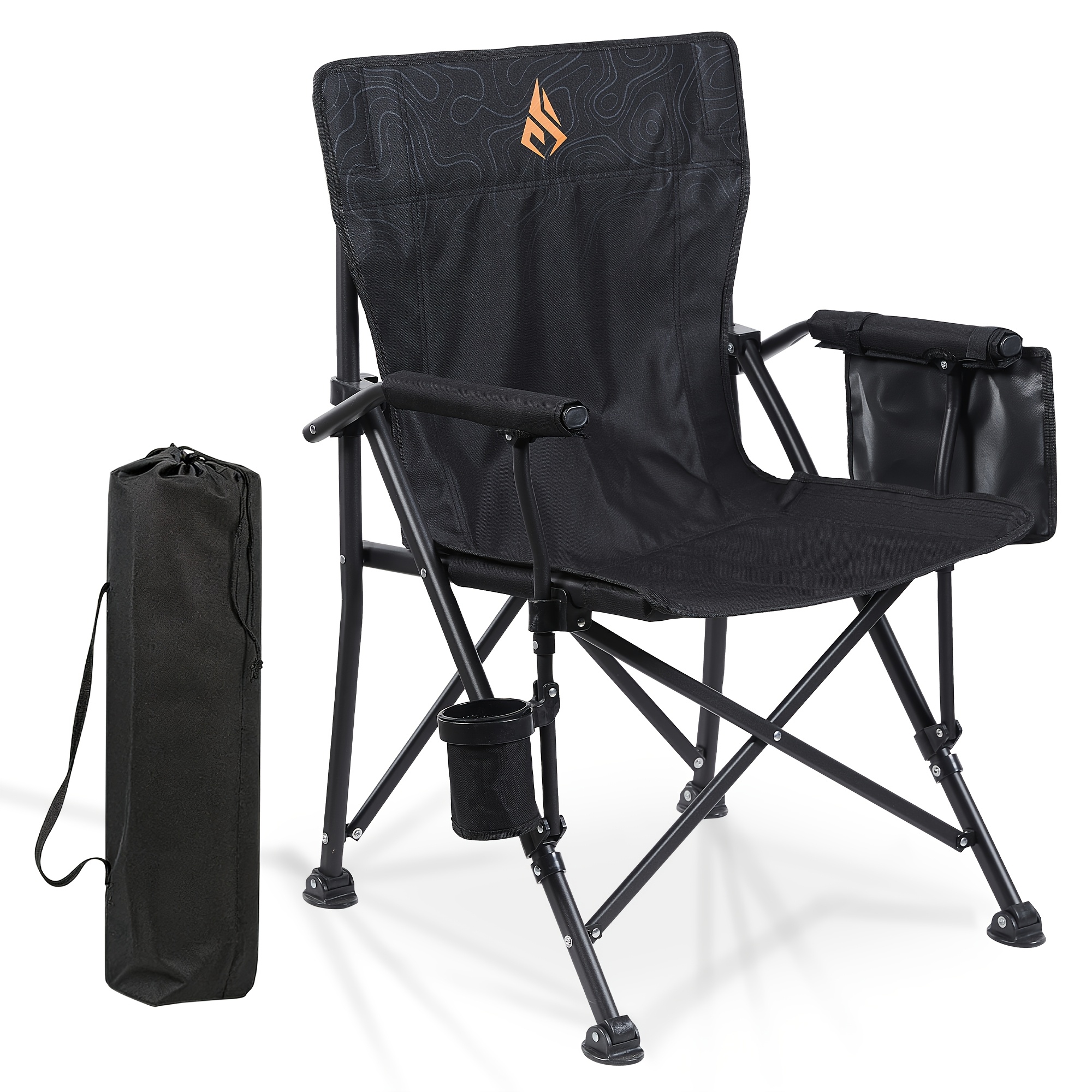 Image of Symino Heavy-duty Folding Camping Chair 150kg, With Armrests Ultra-lightweight And Portable, Folds Up Instantly Outdoor Fishing And Beach Chair
