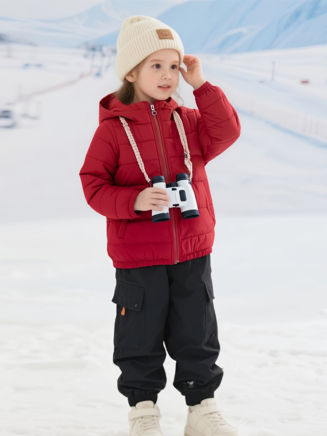 JOMAKE Girls' Lightweight Hooded Jacket, Soft Winter Outerwear