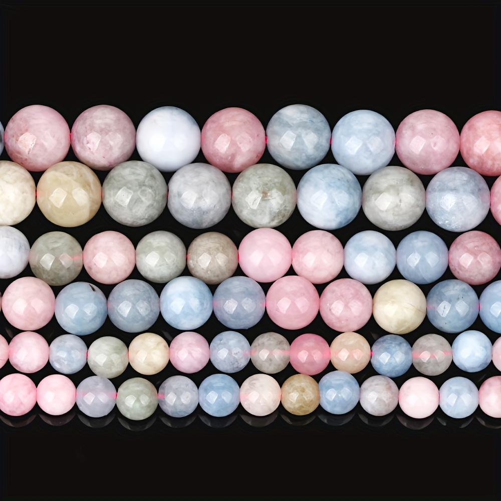 TEMU Toee Zuby Suitable For Making - Spacer Beads 4-10mm Round Loose Beads, Hand-polished Smooth Suitable For Bracelets, Necklaces, Earrings,