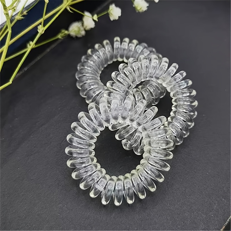3 Spiral Hair Ties, Design, Spiral Hair Bands, Women's Ponytail Holders