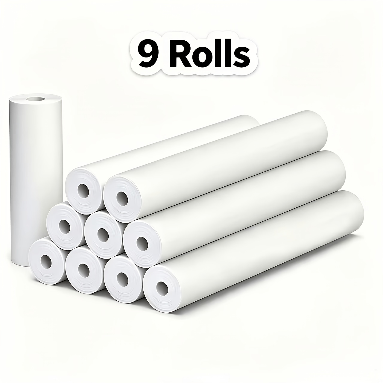 TEMU A4 Thermopapier, geeignet für tragbare Drucker, Thermodruckpapier für Büro und Zuhause, tintenloser Druck, schnelltrocknend und klar. (9 Rollen)
