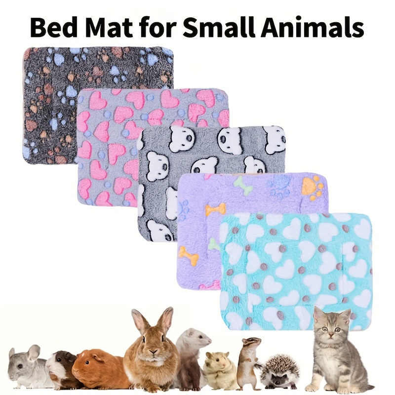 

Cozy Square Pet Bed Mat For Small Animals - Furry Fleece With Design - Suitable For Cats, Dogs, , And Rabbits - Soft And Warm - 32cm X 25cm (12.6in X 9.8in)