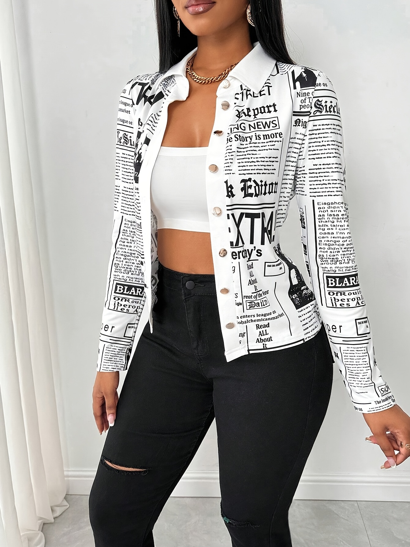 newspaper shirt sold on Temu United States