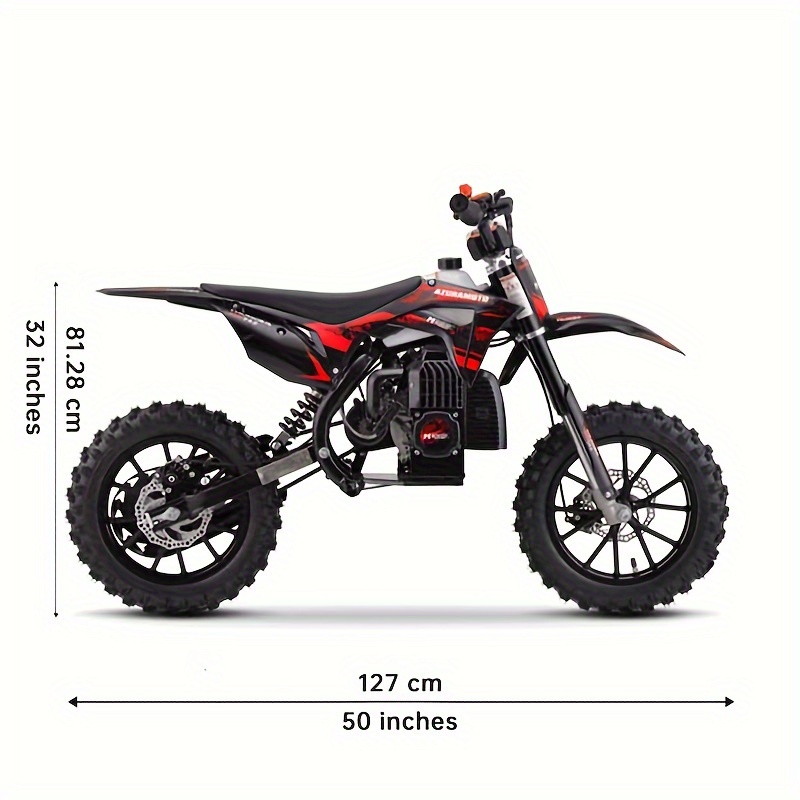 gas dirt bikes 50cc dirt bike gas dirt bike bike dimensions 50x23x32 inches dirt bike dry weight 54 lbs details 4