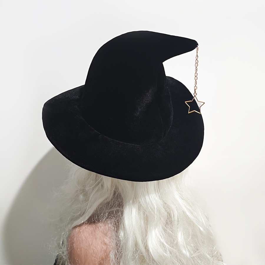 TEMU Red, Blue, Black Crescent Shaped Hat With Star Additions, Suitable For Role-playing, Halloween, Carnival Costume, Campus Activities, Graduation