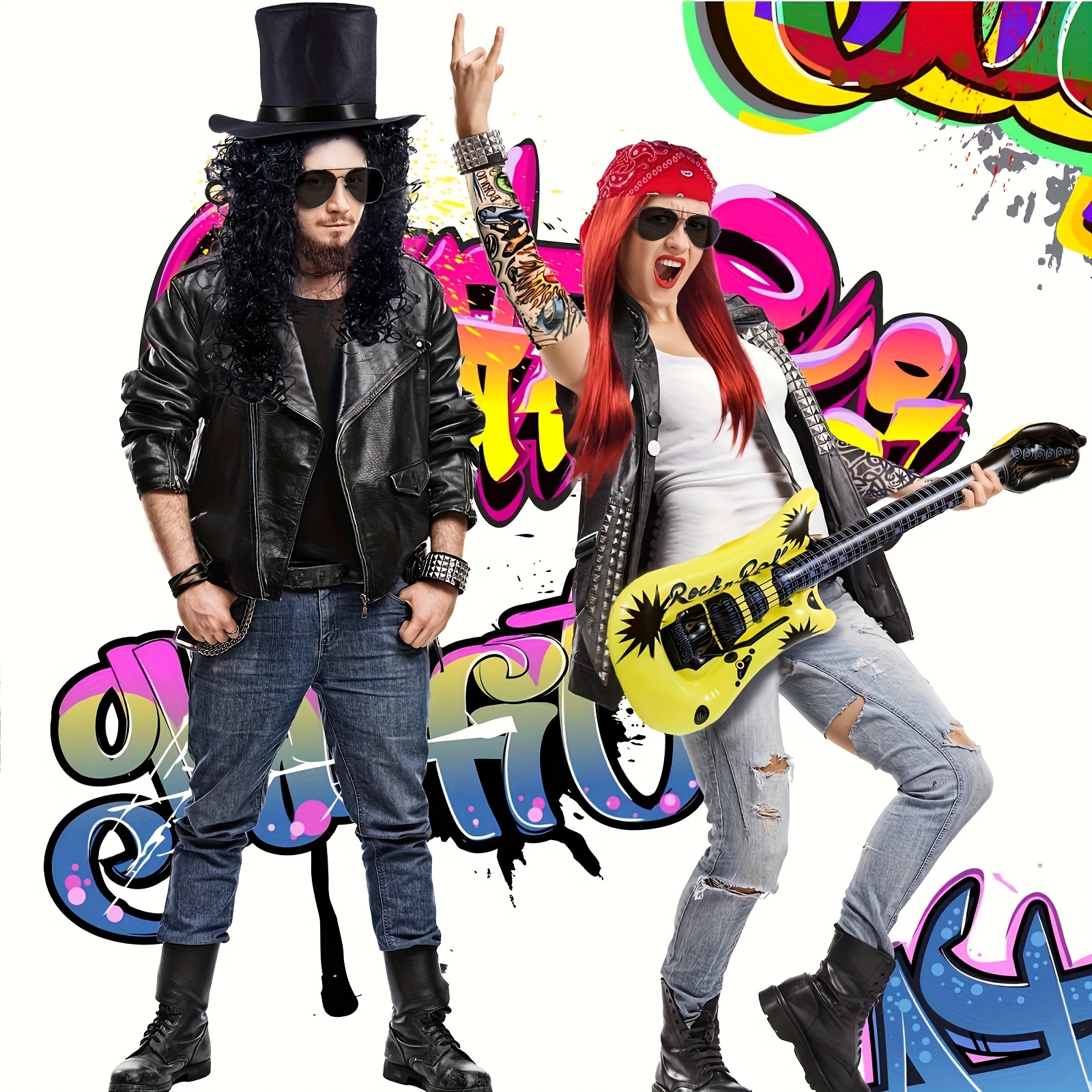6pcs rocker costume punk gothic costume disco party costume - Temu Cyprus