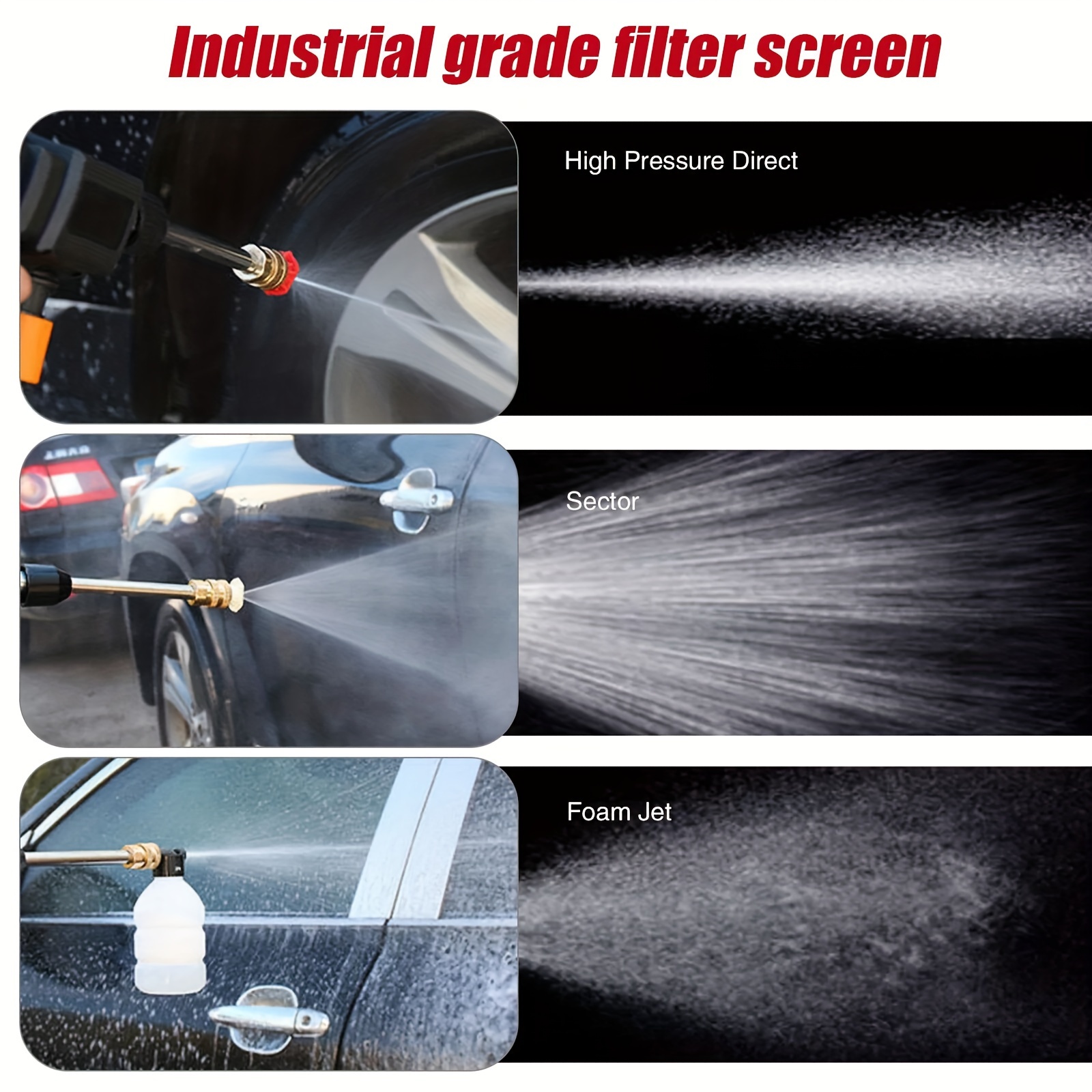 portable cordless handheld high pressure car wash gun 2 rechargeable battery powered nozzle stainless steel handheld pressure car wash gun cleaning kit for car detailing fencing floor cleaning plants and more details 7