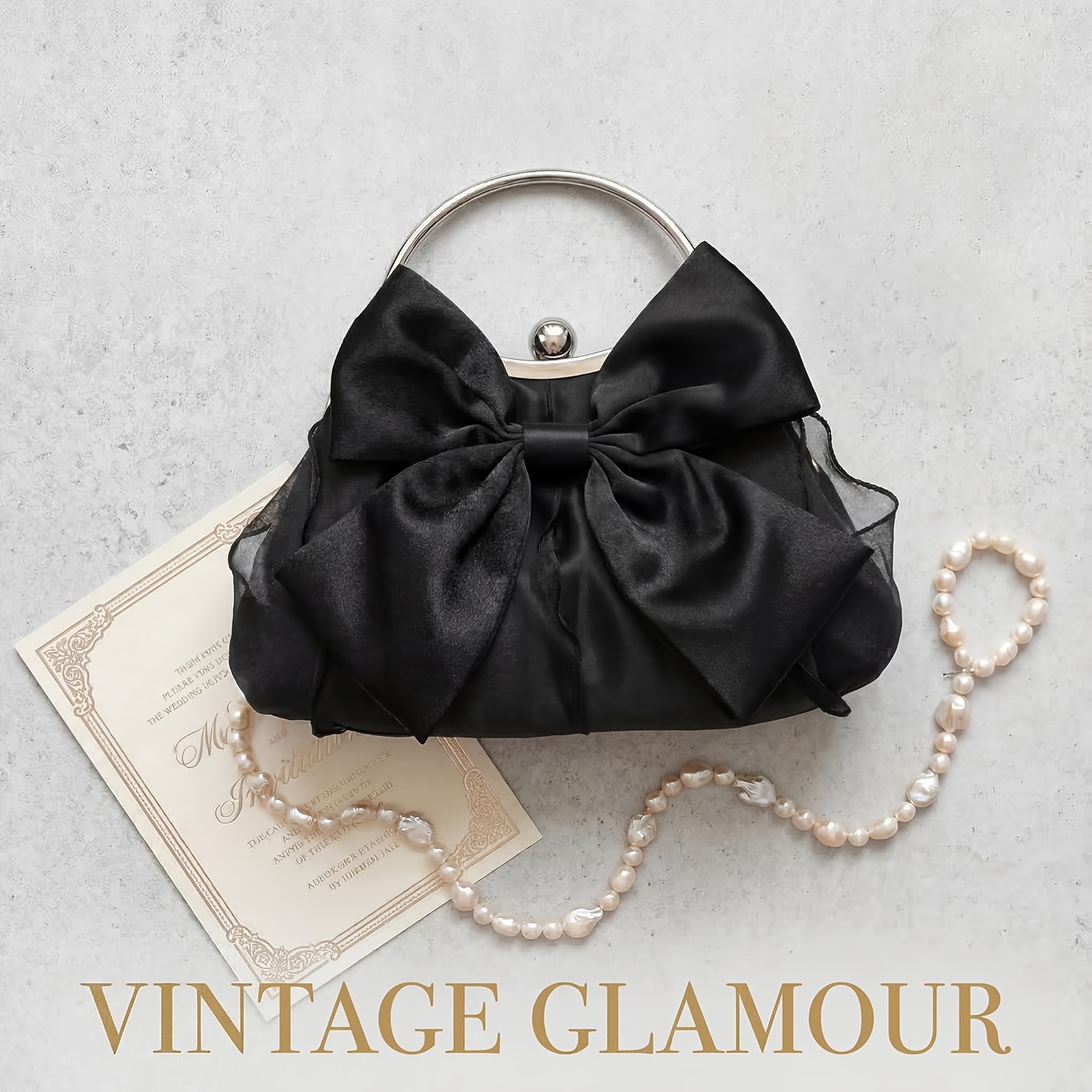 Elegante avondtasje met strik voor dames bruiloft en feestje_voghion.com
