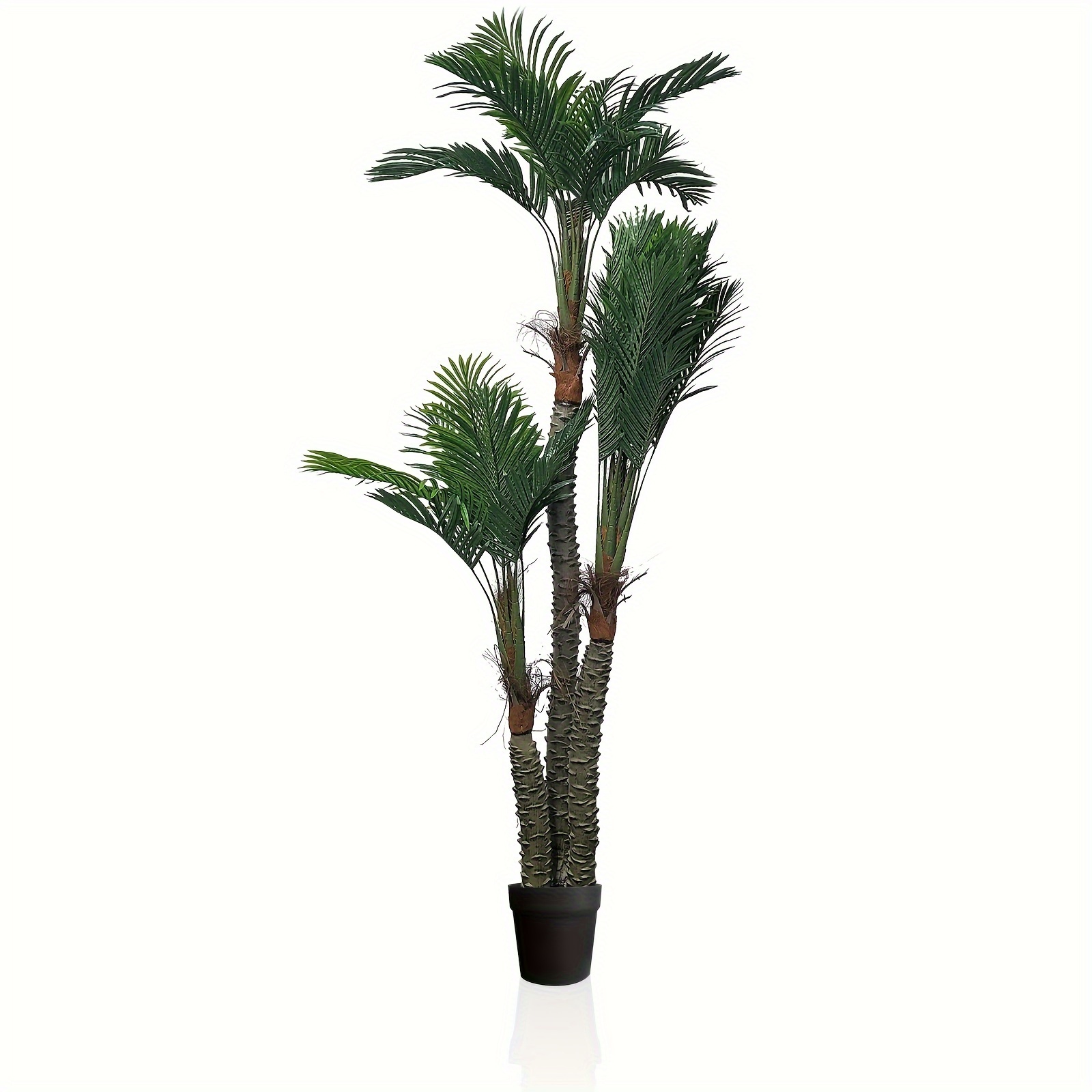 

Artificial Palm Tree 103 Inches (approximately 262 Centimeters) Triple Tree Outdoor And Indoor Large Palm Tree Living Room Front Porch Swimming Home Office Decoration Green