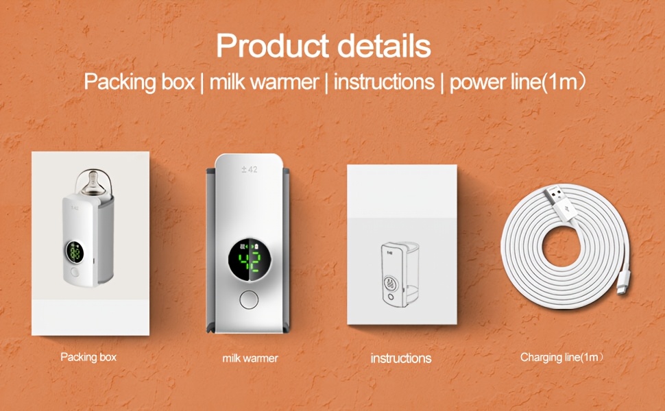 portable bottle heater suitable for heating lasting to 5 hours precise temperature control comfortable feeding anywhere waterless heating milk details 6