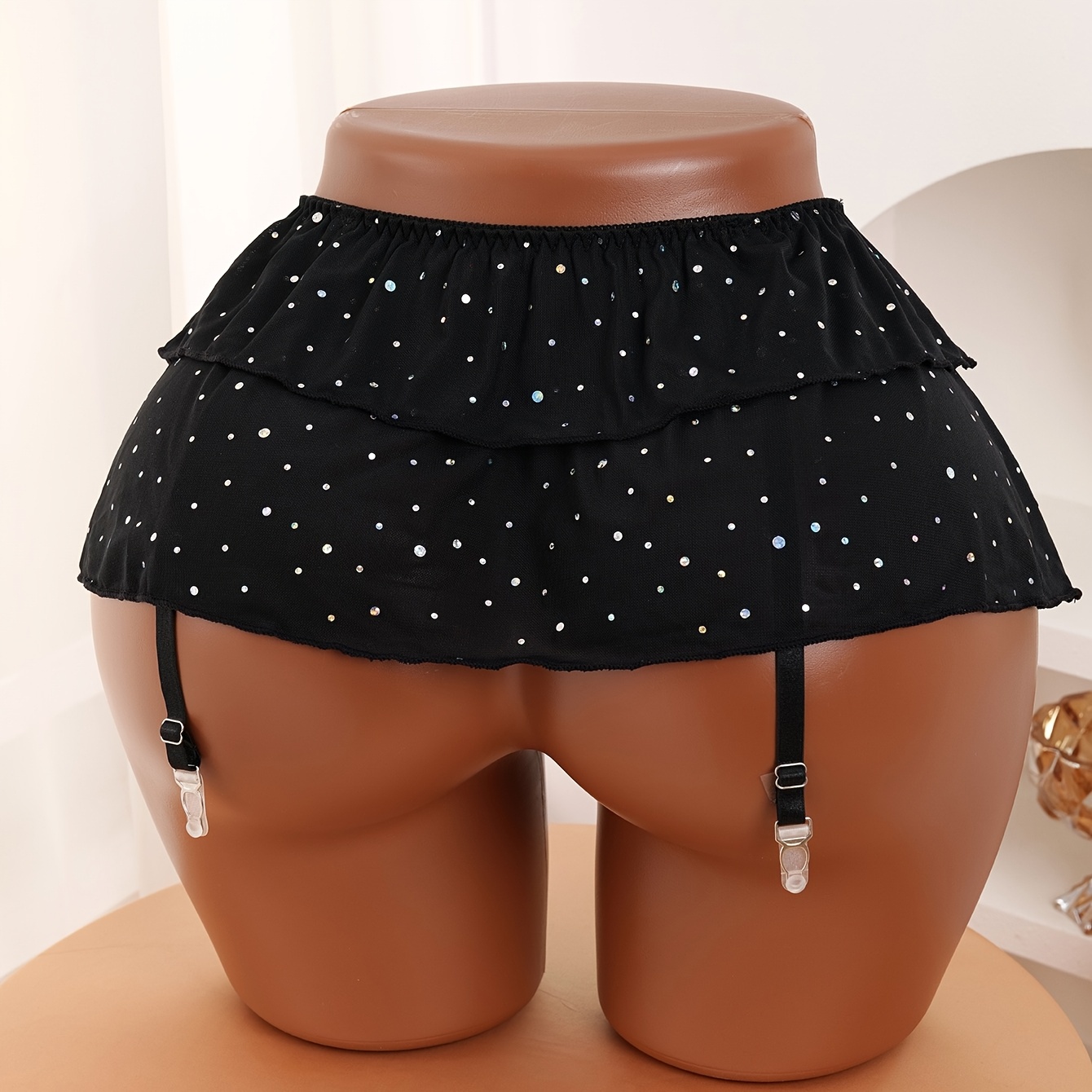 double garter belt sensual shiny double layer garter belt women's lingerie
