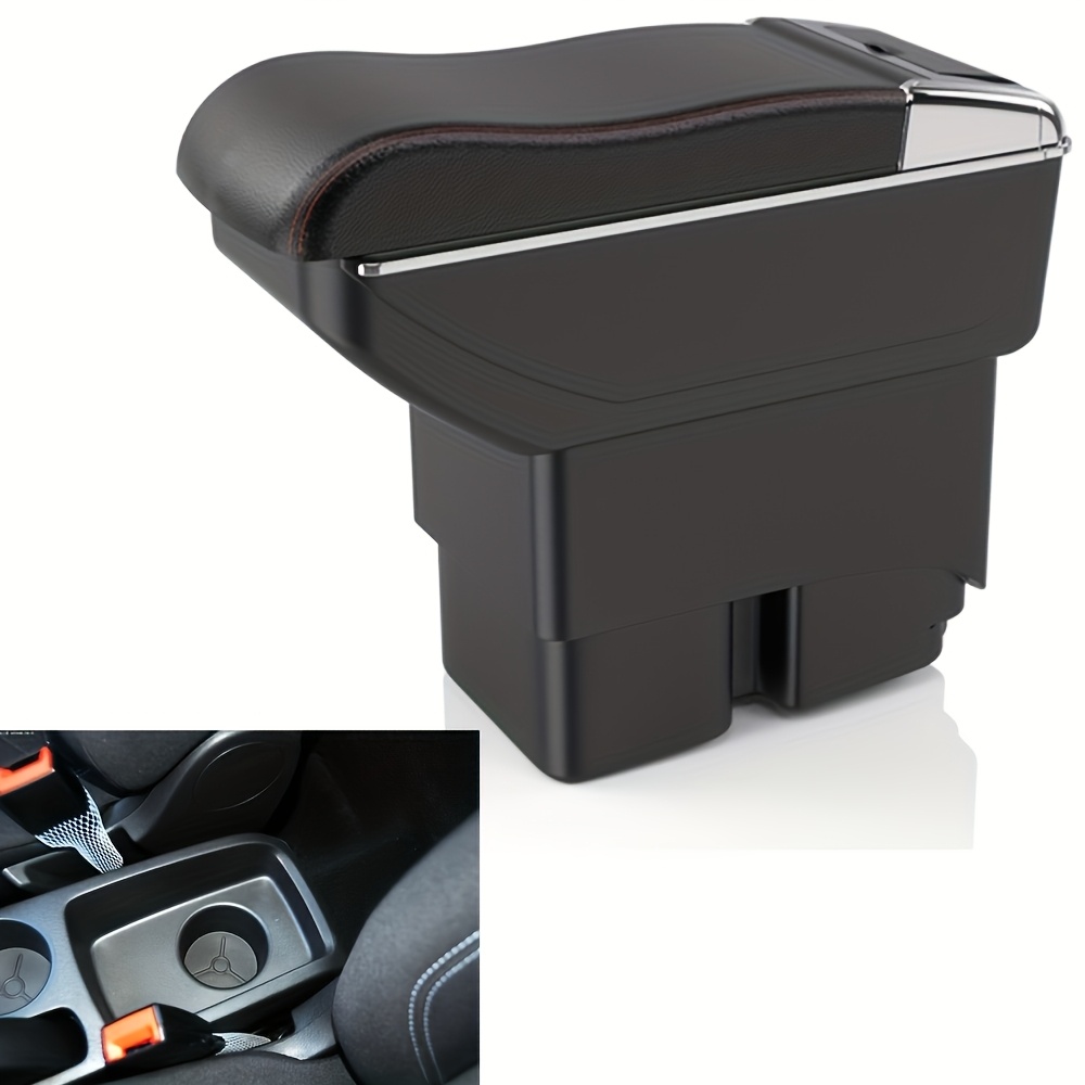 TEMU Bracciolo Console per Ford Focus, Bracciolo per Ford , Accessorio Interni Auto, Installazione Inoffensiva, Pannello Scorrevole, Portaoggetti a ,