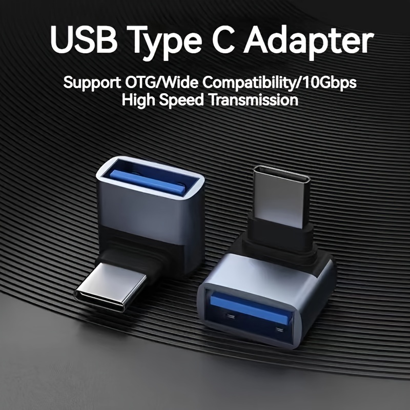 

Usb 3.1 To Type-c Otg Adapter 90 Degree Elbow Fast Charging Charger Converter Usb3.1 To Usbc Data Adapter 10gbps For Pro Xiaomi Samsung