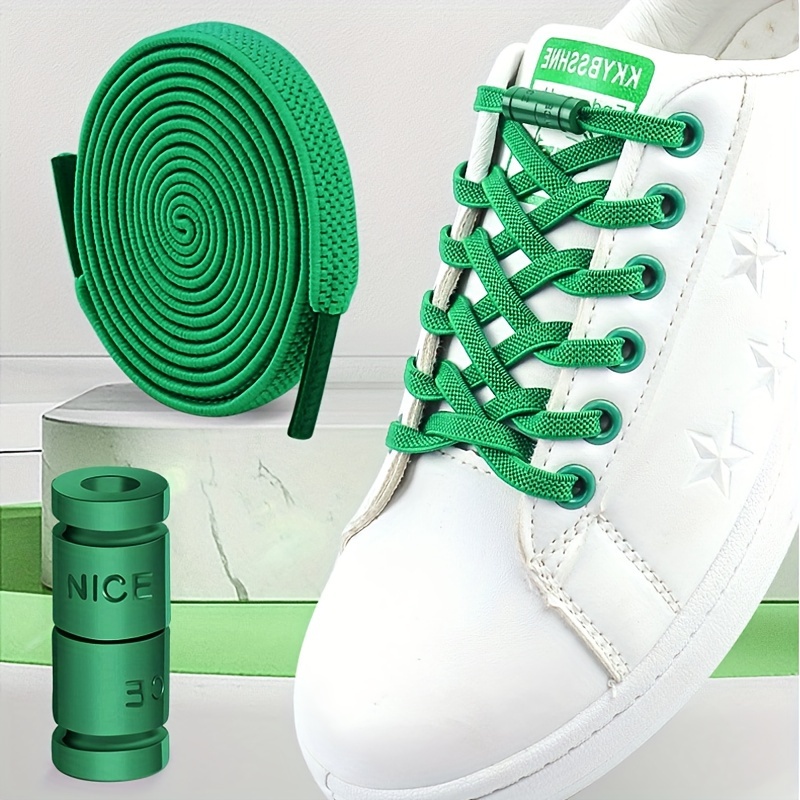 Elastic No Tie Shoelaces, Acetate Sports Shoe Laces with Alphabets Pattern, Lightweight Quick Lazy Laces for Sneakers