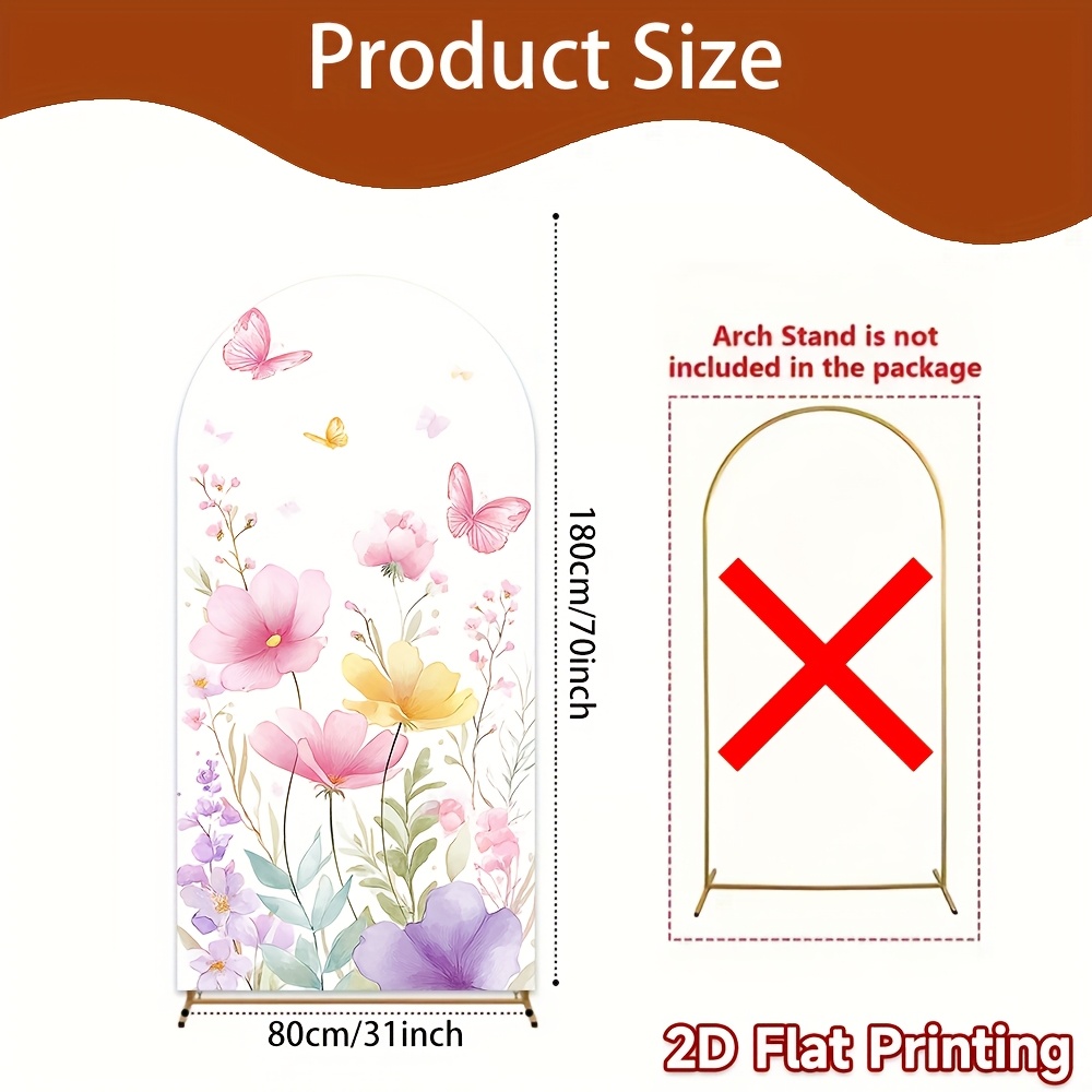 TEMU 2D Piatto, 2D Piatto - 2D Piatto, 2D Piatto - 2D Piatto, 1 pz Copertura per Decorativo con e Fiori Primaverili per Decorazioni di Feste. Questo