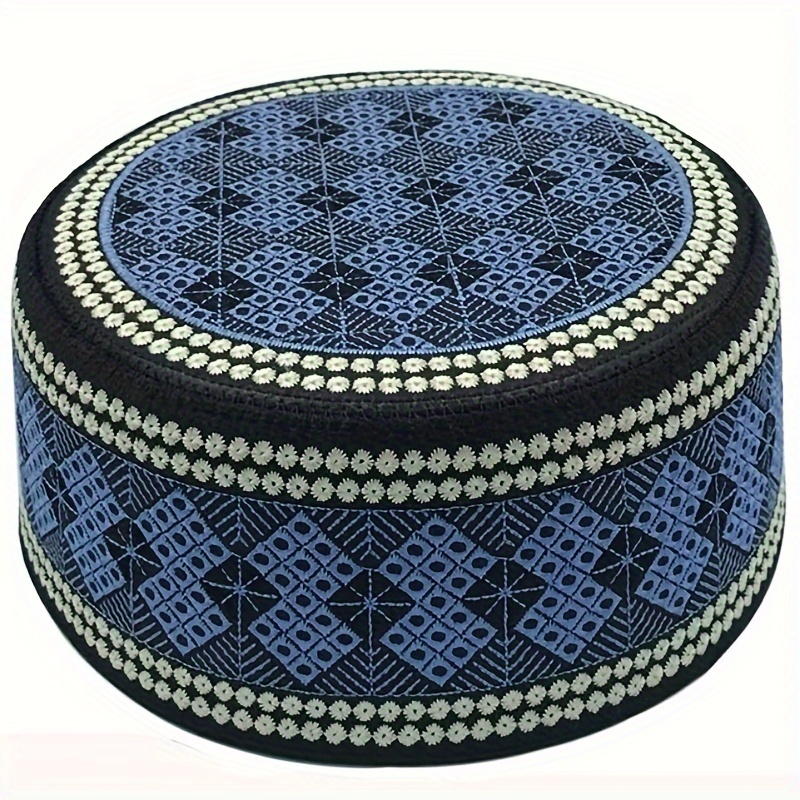 

Boho Ethnic Embroidered Kufi Hat, Breathable Muslim Prayer Cap, Islamic Skull Cap, Ideal Ramadan Eid Gift
